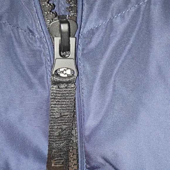 DKNY Women's Dark Blue Hooded Puffer Jacket - Picture 3 of 9